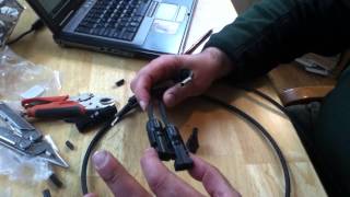 Installing MC4 solar industry standard cable connectors using common tools [upl. by Holle]