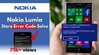 Nokia Lumia Store Error Code  windows Phone [upl. by Ahtekal]