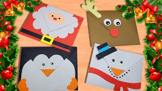 ✨ DIY Sobres navideños  MANUALIDADES NAVIDEÑAS  Envelope for christmas✨ [upl. by Yelsel9]