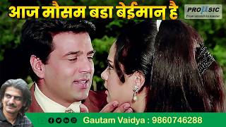 Aaj Mausam Bada Beimaan Hai  Mohd Rafi  Mohd Rafi by Gautam Vaidya  9860746288 [upl. by Heady]