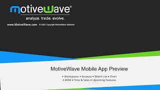 MotiveWave Mobile Trading App Preview [upl. by Moorefield]