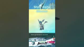 SHINY ALPHA GLACEON shorts shinypokemonhunter pokemonlegendsarceus shinypokemon pokemon [upl. by Annodam]