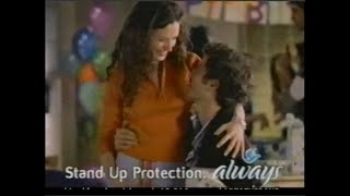 Always Ultra Thin Maxi Pads Commercial  Surprise Party  2003  Ad [upl. by Nydia]