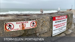 Storm Ellen Hits Porthleven Cornwall UK August 2020 [upl. by Bret]