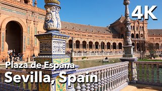 Plaza de Espana Sevilla Spain  2020 4K [upl. by Rednaeel]