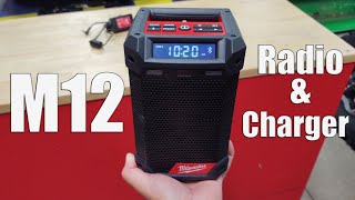 Milwaukee M12 Bluetooth Radio and Battery Charger Review 295120 [upl. by Aratahs]