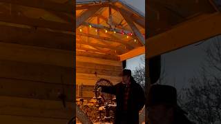 Christmas is coming snowfall christmas cabin christmaslights [upl. by Inavoy]