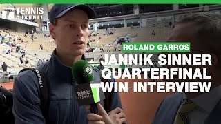 Jannik Sinner reacts to his new World No 1 ranking  2024 Roland Garros Quarterfinals [upl. by Page197]