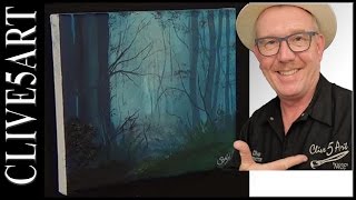 A Misty Forest Easy Acrylic painting for beginners [upl. by Mehitable]