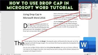 How to Insert Drop Cap in Microsoft Word Tutorial [upl. by Llehcam]