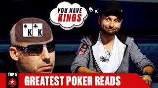 Daniel Negreanu Can Read Minds  TOP 5 POKER READS ♠️ Poker Top 5 ♠️ PokerStars [upl. by Diskin]