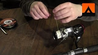 How to spool braided line on a spinning reel [upl. by Hyo]