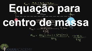 Equação para centro de massa  Fisica  Khan Academy [upl. by Madai]