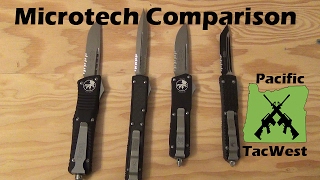 Microtech Comparison  Microtech Ultratech Makora II Scarab and Combat Troodon [upl. by Scoles]