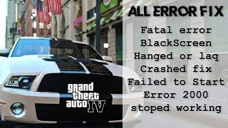 HOW TO FIX GTA IV ERRORS  GTA4 ALL ERROR FIX TRICK [upl. by Spatz]