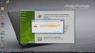 Acer eRecovery  Full System Recovery English [upl. by Kifar]