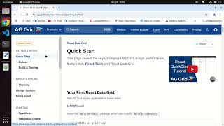 AG Grid React  Tutorial 1  Install in Next JS and displaying basic table data [upl. by Nylitsirk]