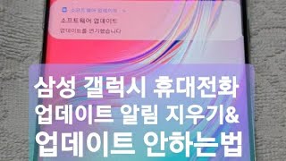 📱삼성 갤럭시 휴대전화 소프트웨어 업데이트 알림 지우기 amp 소프트웨어 업데이트 안하는법 [upl. by Turner181]