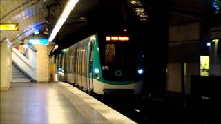 Metro Paris Ligne 2 Der Endbahnhof Porte Dauphine mit TunnelWendeschleife [upl. by Hofstetter]