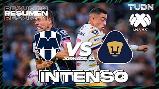 Resumen  Monterrey vs Pumas  Liga Mx AP2024  J13  TUDN [upl. by Hoeve]