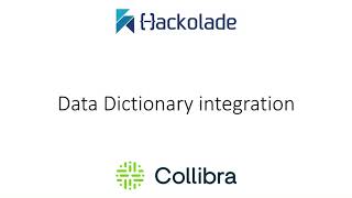 Collibra Data Dictionary Integration [upl. by Omar546]