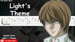 Death Note OST  Lights Theme Guitar Tutorial [upl. by Zonnya]