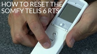 How to reset the Somfy Telis 6 RTS remote control [upl. by Sukul771]