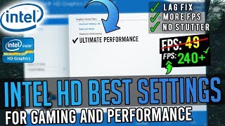 🔧Intel HD Graphics Best Settings For Low End PC ✅  Optimize Intel Settings For Gaming 2020 [upl. by Nylcaj]