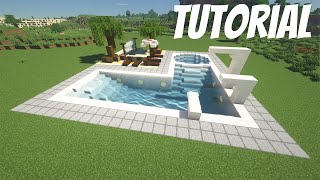 Minecraft Tutorial How to Build a Large Swimming Pool [upl. by Jodee99]