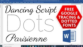 How to Install Tracing and Dotted Google Fonts  Tracing and Dotted Fonts in Microsoft Word [upl. by Euqinoj]