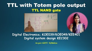 U5 L62  TTL NAND Gate with Totem Pole Output  TTL totem pole explanation  2 input TTL NAND Gate [upl. by Asiram]