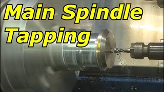 Mazak Tapping CNC Lathe Main Spindle [upl. by Artinahs]