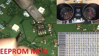 mk6 Golf cluster enable needle sweep staging via EEPROM programming [upl. by Moya]