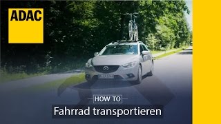 ADAC How To Fahrrad transportieren I ADAC [upl. by Sharla]