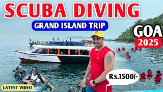 Scuba Diving in Goa 202425  Drone View  Grand Island Trip  Watersports in Goa  Goa Vlog [upl. by Alicec]