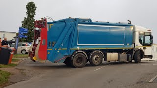 Coastal Recycling Bin lorry Collecting Recycling In Exmouth [upl. by Nosrak703]