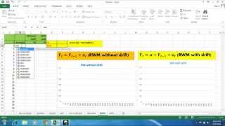 Random Walk Model Simulation in Excel [upl. by Allys158]