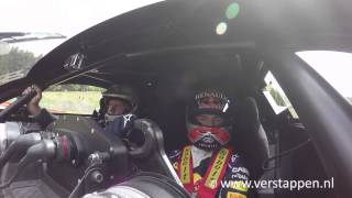 Max Verstappen takes Jos around SpaFrancorchamps in the Renault RS 01 30052015 [upl. by Elbon284]