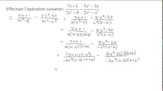 Soustraction de fractions algébriques 1 [upl. by Molahs]