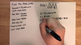 Production Planning EPQ Example [upl. by Inaffyt]