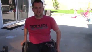 C5C6 Quadriplegic  Power Assist Wheel Demo eMotion M15 [upl. by Ardnik958]