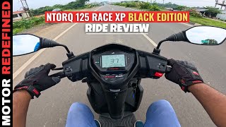 All New 2024 TVS Ntorq 125 Race XP Black Edition Ride Review  Motor Redefined [upl. by Ffilc]