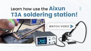 How to use Aixun T3A Smart Soldering Station with T12 handle and iron tips 110V [upl. by Trilley]