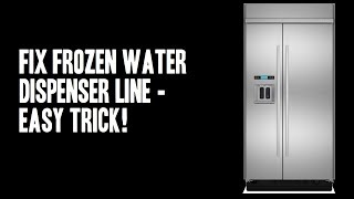 Fix Frozen Refrigerator Water Dispenser Line Video [upl. by Klug]