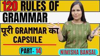 120 RULES OF GRAMMAR  NIMISHA MAM  RULES OF GRAMMAR  ENGLISH GRAMMAR  22nd JUNE 2021  PART 14 [upl. by Lanfri]