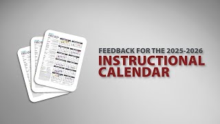 2025  2026 Instructional Calendar Options [upl. by Carlynne560]