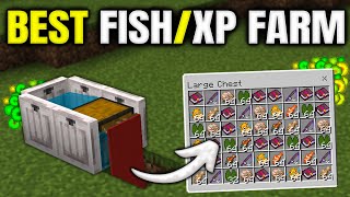 BEST Fish amp XP Farm in Minecraft Bedrock 121 [upl. by Drarrej]