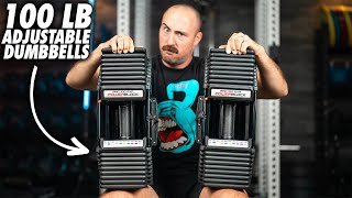 NEW 100 LB PowerBlock Pro EXP Adjustable Dumbbells Review [upl. by Amar]