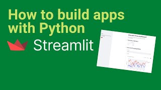 Build a Streamlit Dashboard app in Python [upl. by Eidok]