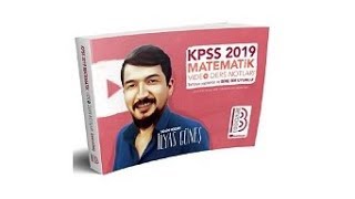 Benim Hocam Yayınları  2019 KPSS Matematik Video Ders Notları  Senin Hocan İlyas Güneş [upl. by Arabela]